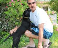 Steve and Black Silver factored puppy